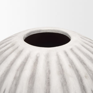 Ummi Tall Off White w/ Gray-Brown Antiquing Ceramic Floor Vase