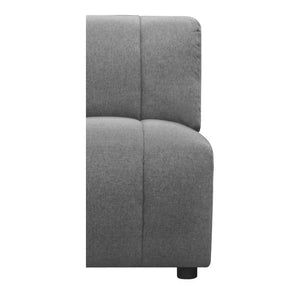 Moe's Lyric Slipper Chair in Grey with Channel Stitching