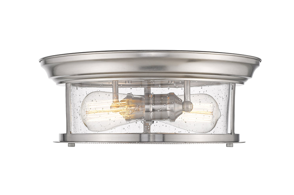 Sonna 2 Light Flush Mount in Brushed Nickel Finish