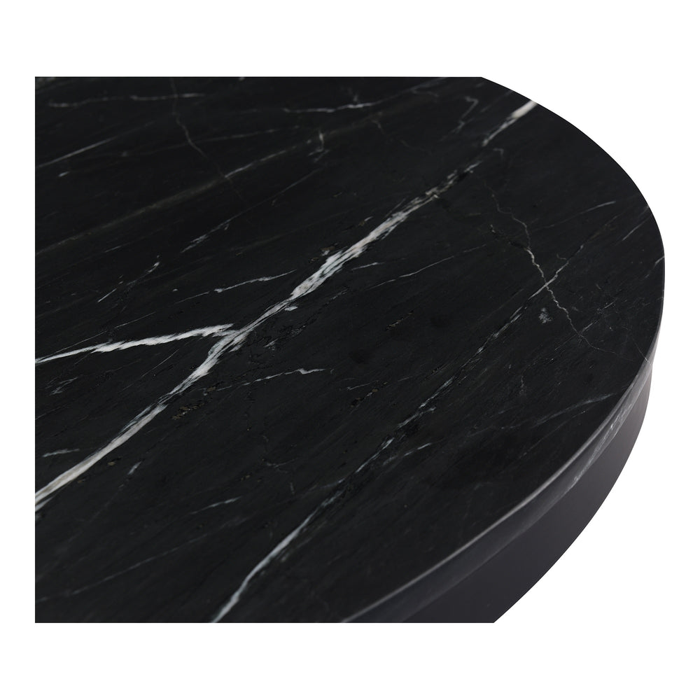 Tower Dining Table Black Marble by Moe's