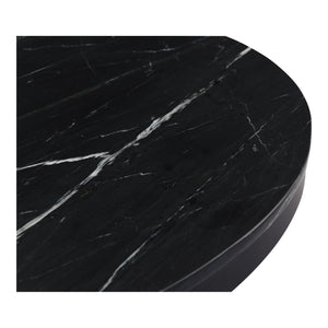 Tower Dining Table Black Marble by Moe's