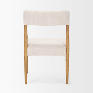 Toni Light Brown Nettlewood w/Cream Heathered Performance Fabric Dining Chair