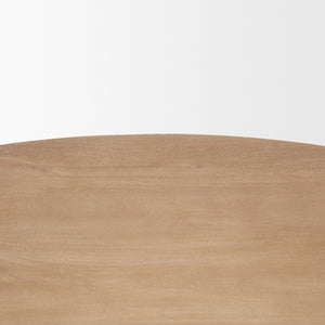 Terra 48L x 48W x 15H Light Brown Wood Round Coffee Table