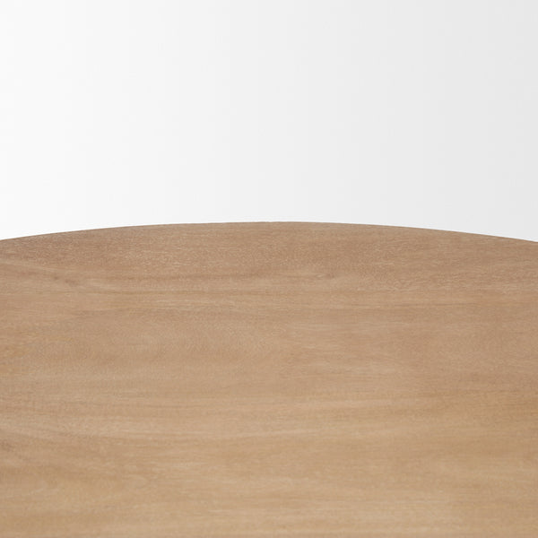 Terra 48L x 48W x 15H Light Brown Wood Round Coffee Table