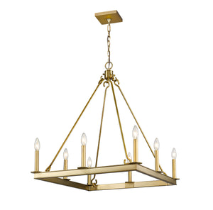 Barclay 8 Light Chandelier in Olde Brass Finish