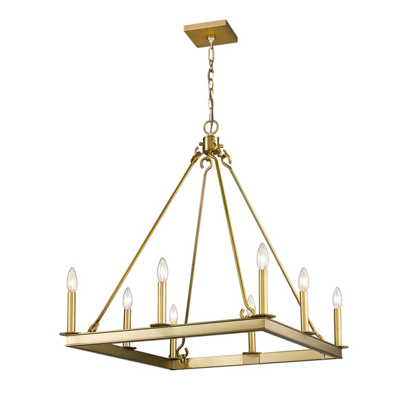 Barclay 8 Light Chandelier in Olde Brass Finish