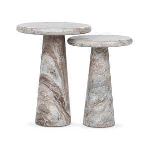 Huxley Marble Round Accent Table - 18"