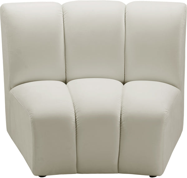 Lynda Modular Chair In Cream Velvet