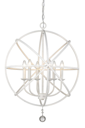 Tull 6 Light Chandelier in Matte White Finish