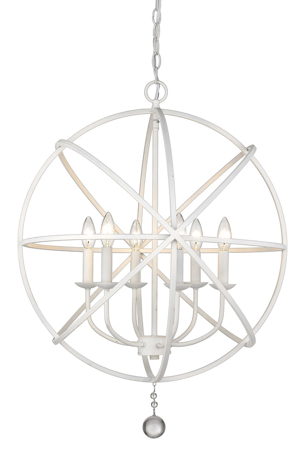 Tull 6 Light Chandelier in Matte White Finish