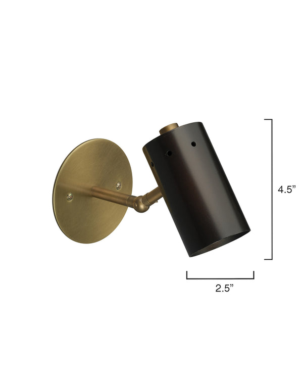 Milano 1-Light Sconce, Oiled Bronze
