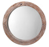 Reclaimed Wood Round Wall Mirror