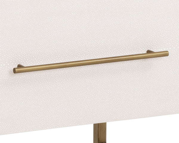 VENICE NIGHTSTAND - OYSTER SHAGREEN