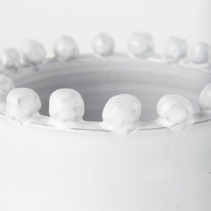 Basin Small Off-White Glazed Vase