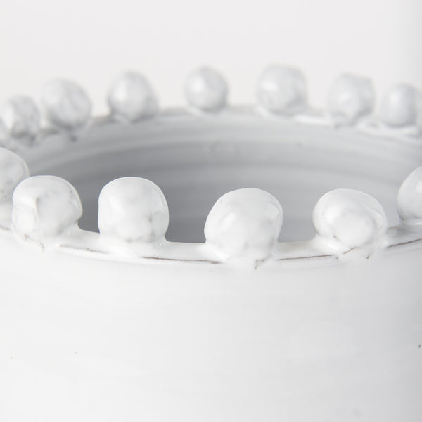 Basin Small Off-White Glazed Vase