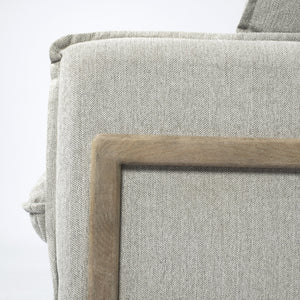 Roy I 84" Frost Gray Upholstered Three Seater Sofa