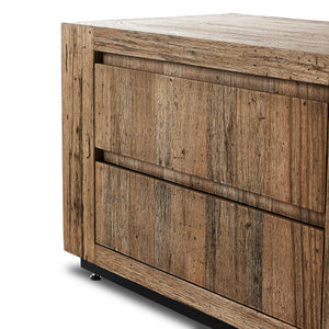 Abaso Nightstand in Rustic Wormwood Oak