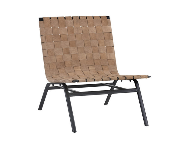 Omari Lounge Chair - Black - Light Tan