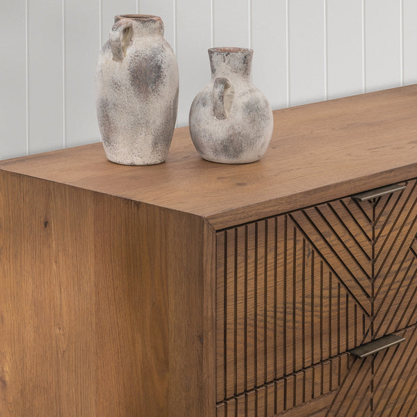 Santa Clara Solid Wood Dresser with Art Deco Carved Design