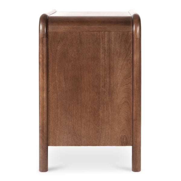 Rye 3 Drawer Nightstand in Warm Brown