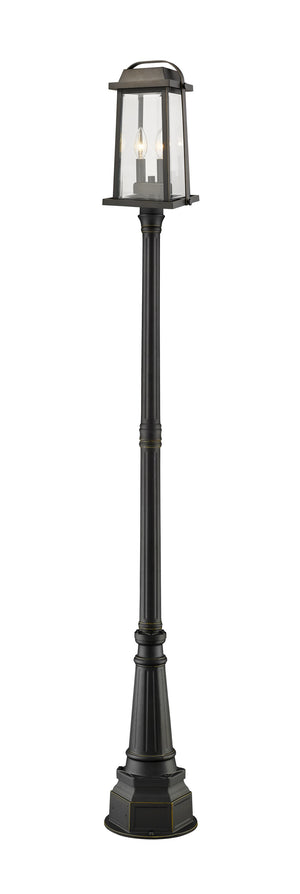 Millworks 2 Light Outdoor Post Mounted Fixture in Oil Rubbed Bronze Finish