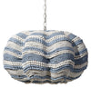 Clamshell Wood Beaded 4-Light Chandelier