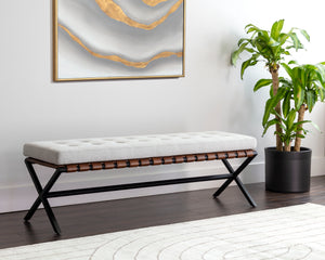 KENJI BENCH - SMALL - BLACK - MINA LIGHT GREY