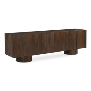 Hadley Media Unit in Warm Brown Neem Wood