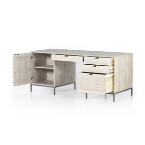 Trey Executive Desk In Dove Poplar