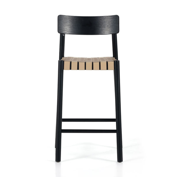 Heisler Stool In Almond Leathr Blnd In Counter