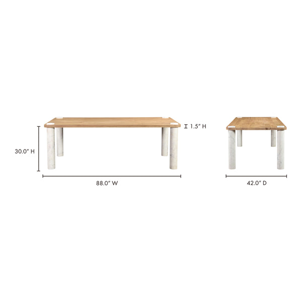 Century Dining Table with Marble Legs