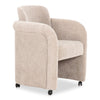 Moe's Mesto Rolling Dining Chair in Taupe