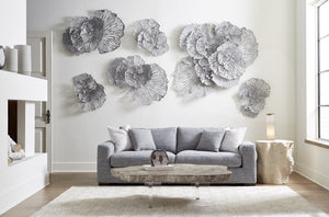 Floating Coffee Table on Acrylic Legs, Gray Stone, Size Varies