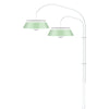 Cuna Mint Green 2-Light Wall Lamp with White Wall Hanger