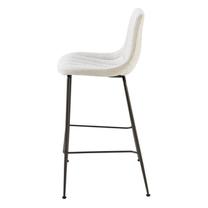 Robert KD Fabric Counter Stool, Posh Ivory