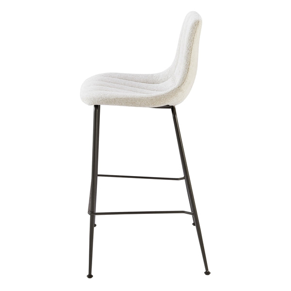 Robert KD Fabric Counter Stool, Posh Ivory