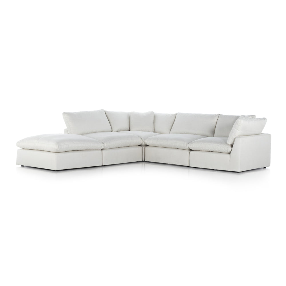 Stevie 4Pc Laf Sec Sofa W/Ottoman In Ivory