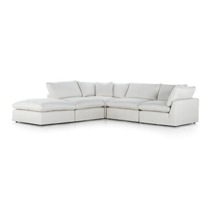 Stevie 4Pc Laf Sec Sofa W/Ottoman In Ivory