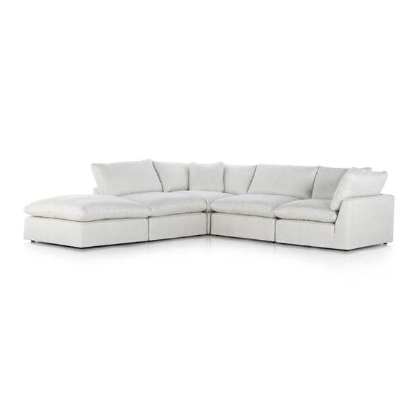 Stevie 4Pc Laf Sec Sofa W/Ottoman In Ivory