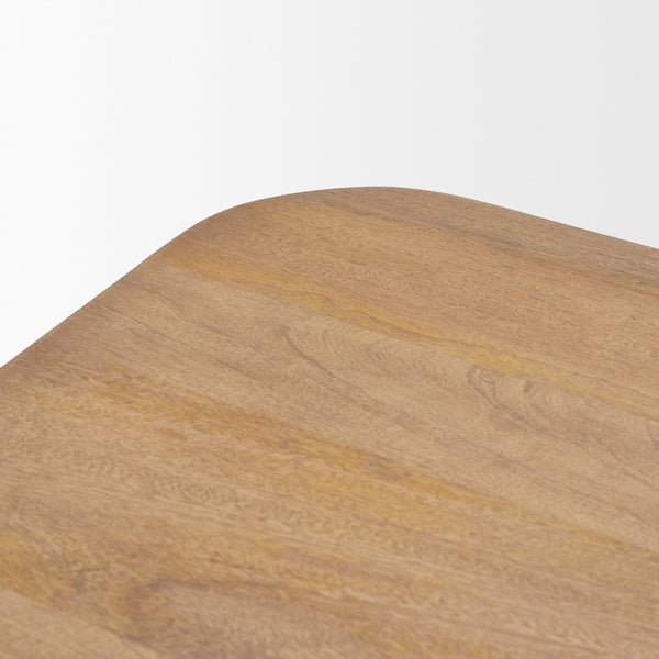 Welborn 84" Light Brown Wood Rectangular Dining Table