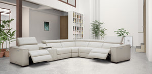 Killian Motion Sectional in Silver Grey