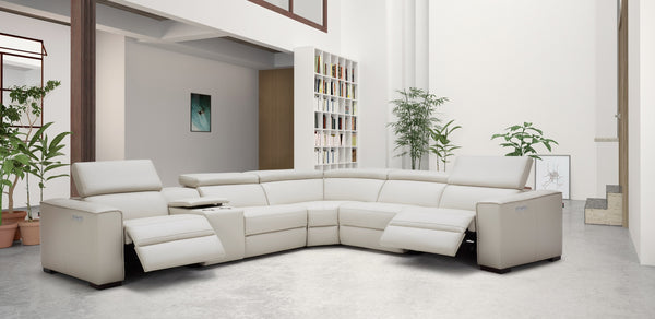 Killian Motion Sectional in Silver Grey