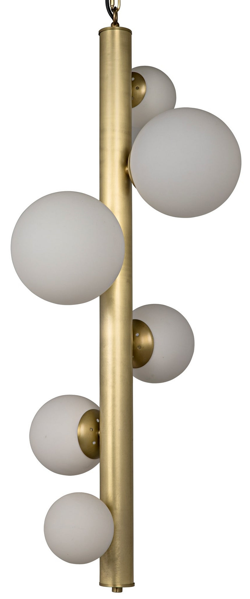Orellana Chandelier, Metal with Brass Finish