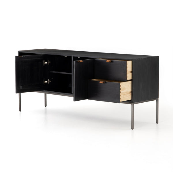 Trey Media Console in Black Wash Poplar