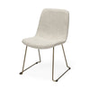 Sawyer I Beige Fabric Seat Gold Metal Frame Dining Chair