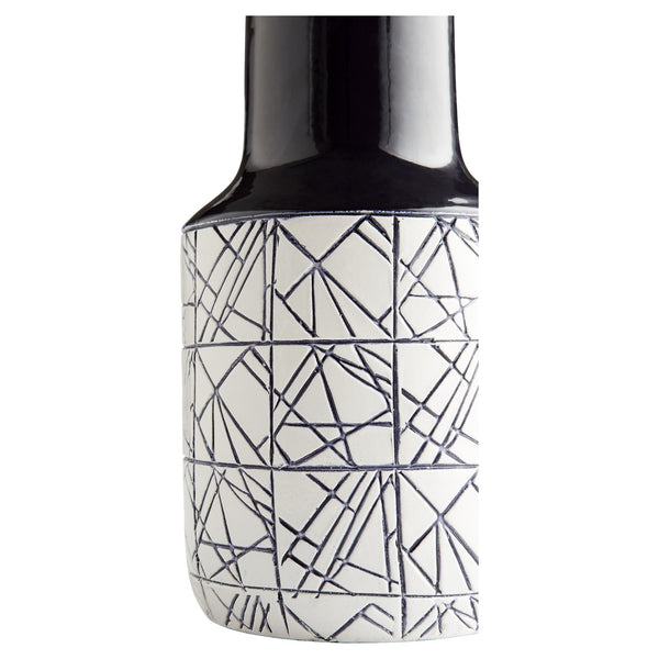 Large Dark Zenith Vase in Blue and White