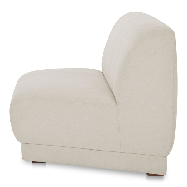 Moe's Fraser Wedge Slipper Chair, Off White Polyester