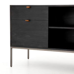Trey Modular Filing Credenza in Black Wash