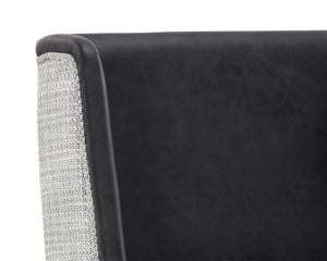 JOPLIN BARSTOOL - CANTINA BLACK / VERA WHITE PEPPER