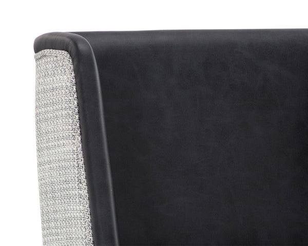 JOPLIN BARSTOOL - CANTINA BLACK / VERA WHITE PEPPER